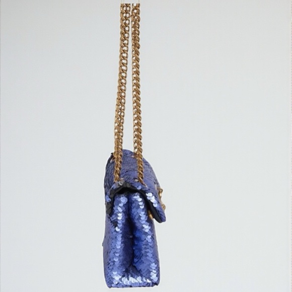 Kurt Geiger London Purple Sequin Mini Brixton. NWT, Dustbag Included. SOLD OUT - Picture 3 of 11